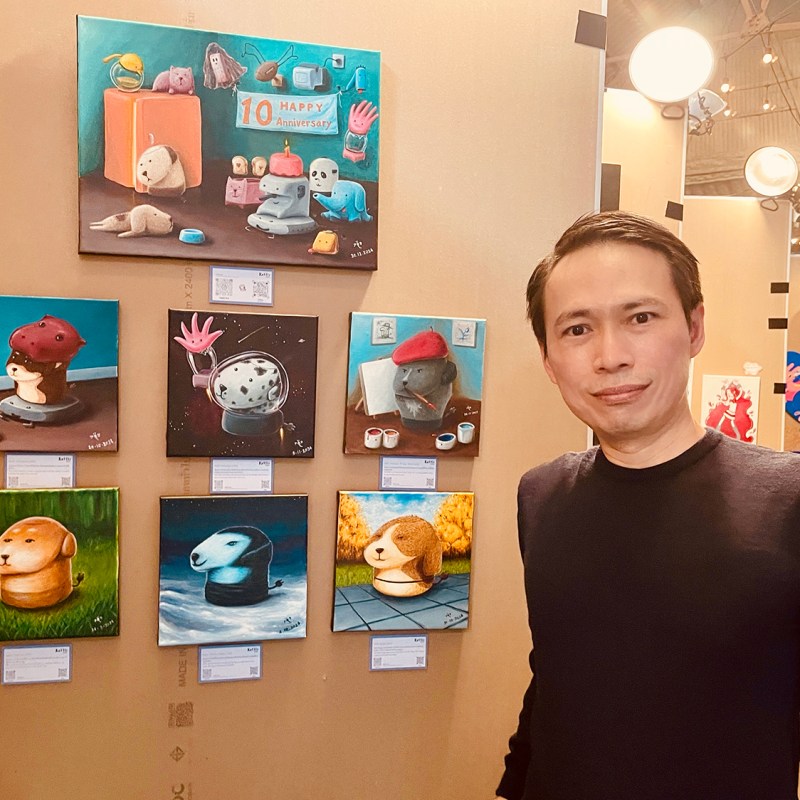 น้องหมา Kettlr ในงาน Pancakes and Booze Art&nbsp;Show